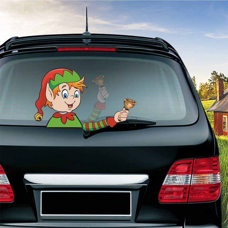 Popular Santa Claus wiper sticker can remove the car rear windshield wiper Sticker Car Stickers