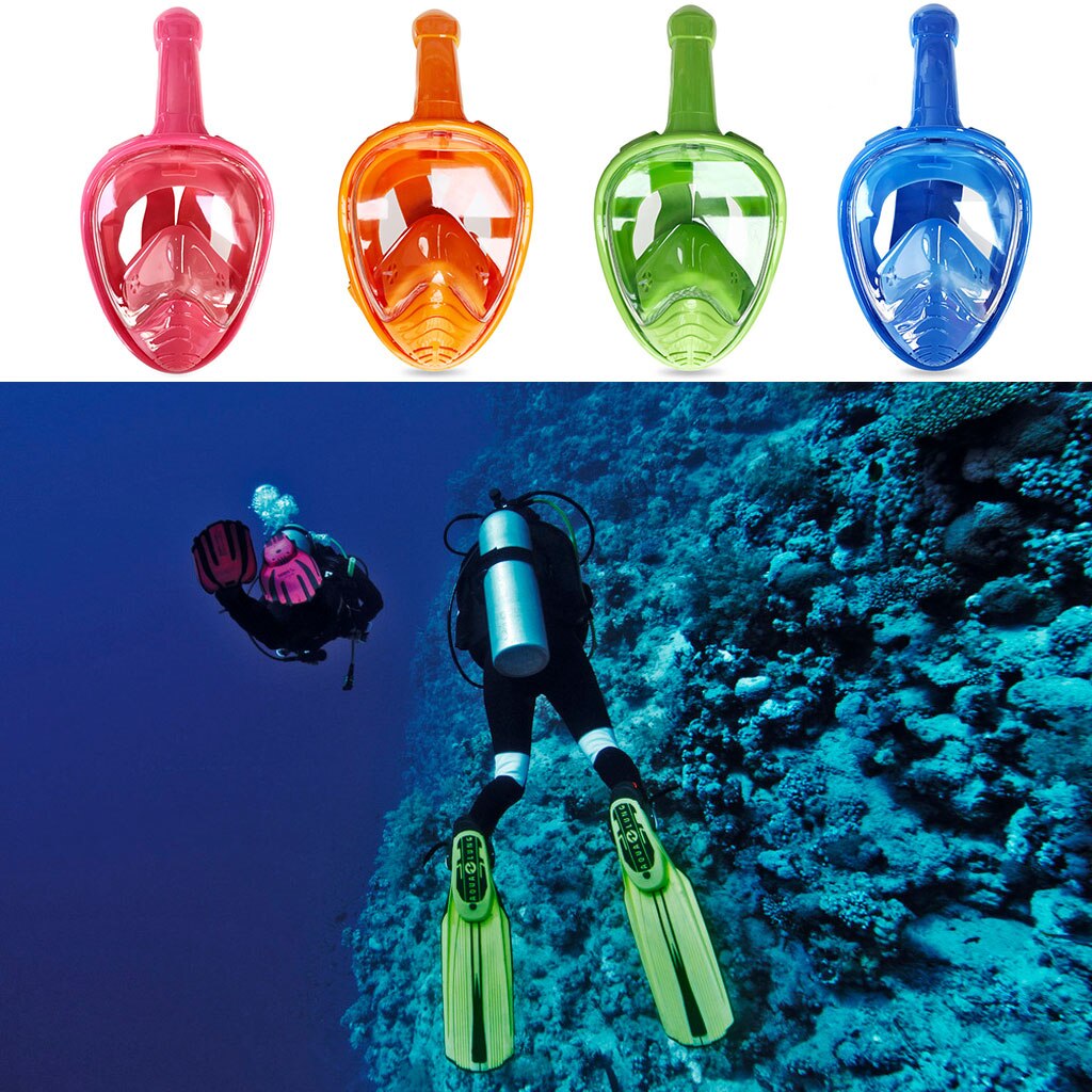 180 Degree Panoramic View Full Face Diving Snorkel Mask Swimming Scuba Snorkeling Diving Anti-Fog Anti-leak For Children Kids