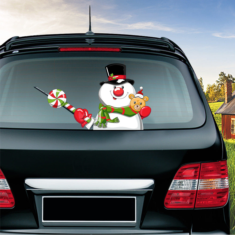 Popular Santa Claus wiper sticker can remove the car rear windshield wiper Sticker Car Stickers