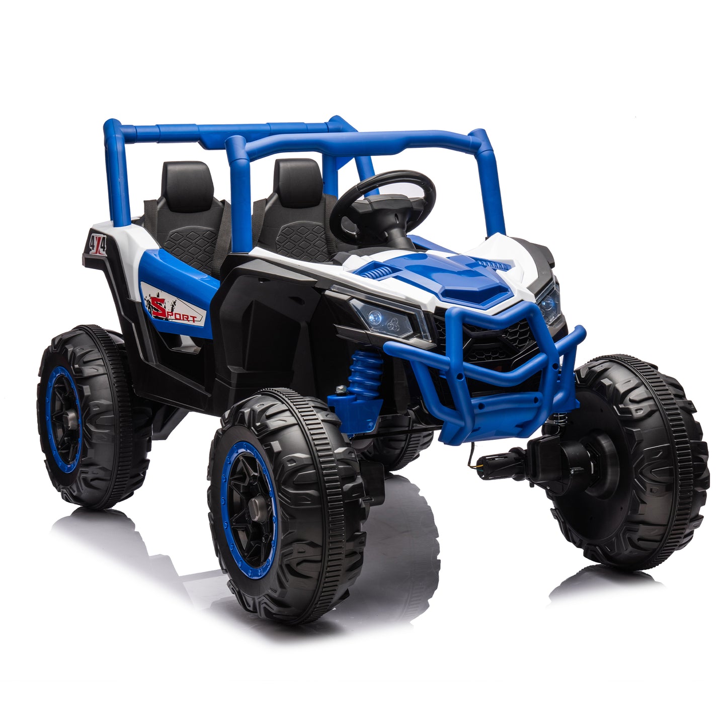 Side by Side 4x4 Ride on Off-Road Truck with Parent Remote Control, Battery Powered Electric Car