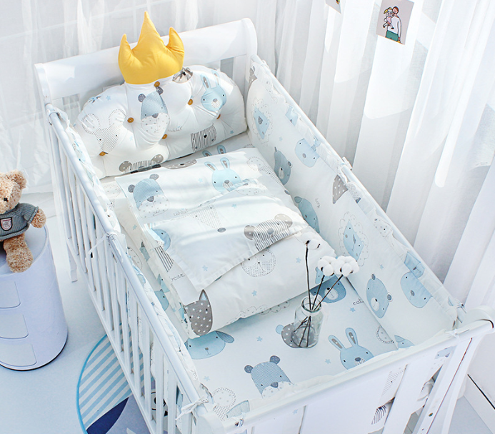 Crown Cushion Baby Bed Surrounding Bedding Kit