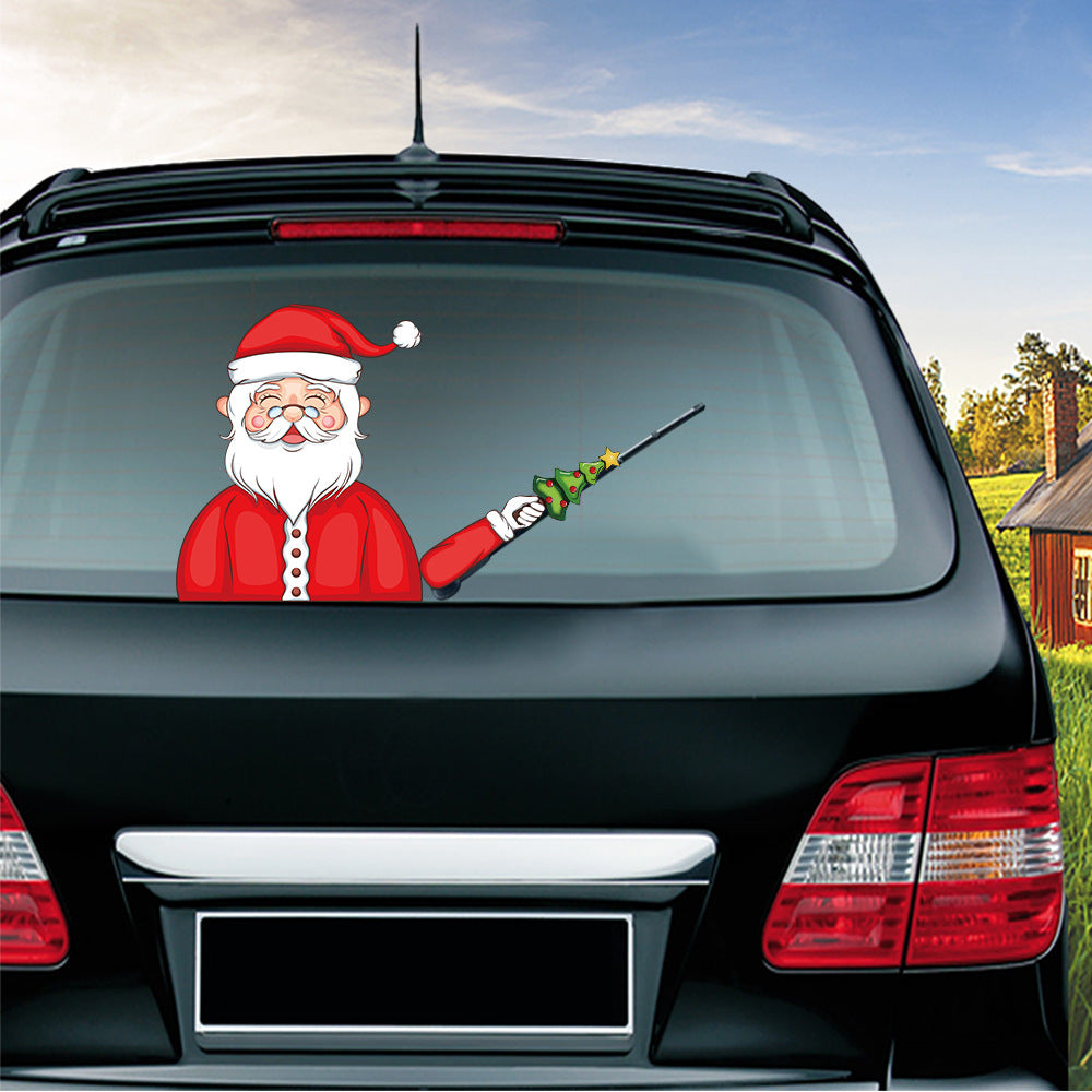 Popular Santa Claus wiper sticker can remove the car rear windshield wiper Sticker Car Stickers