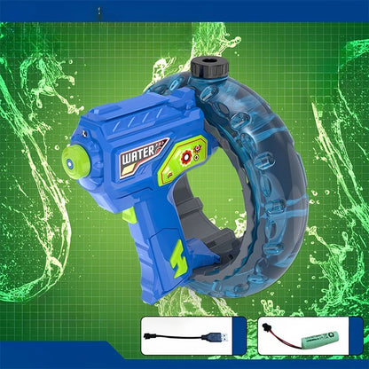 Electric Water Guns for Adults LED Light Automatic Squirt Gun Waterproof Rechargeable Water Toy Guns For Kids Outdoor Gift