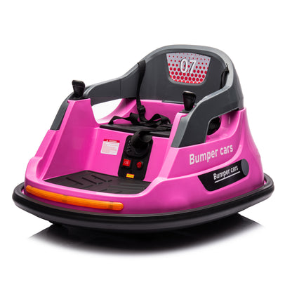 Pink 12V ride on bumper car for kids 1.5-5 Years Old Baby Bumping Toy Gifts