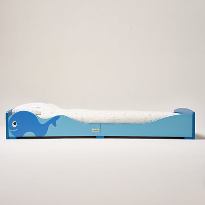 Low Kids Bed Montessori Blue Whale-1