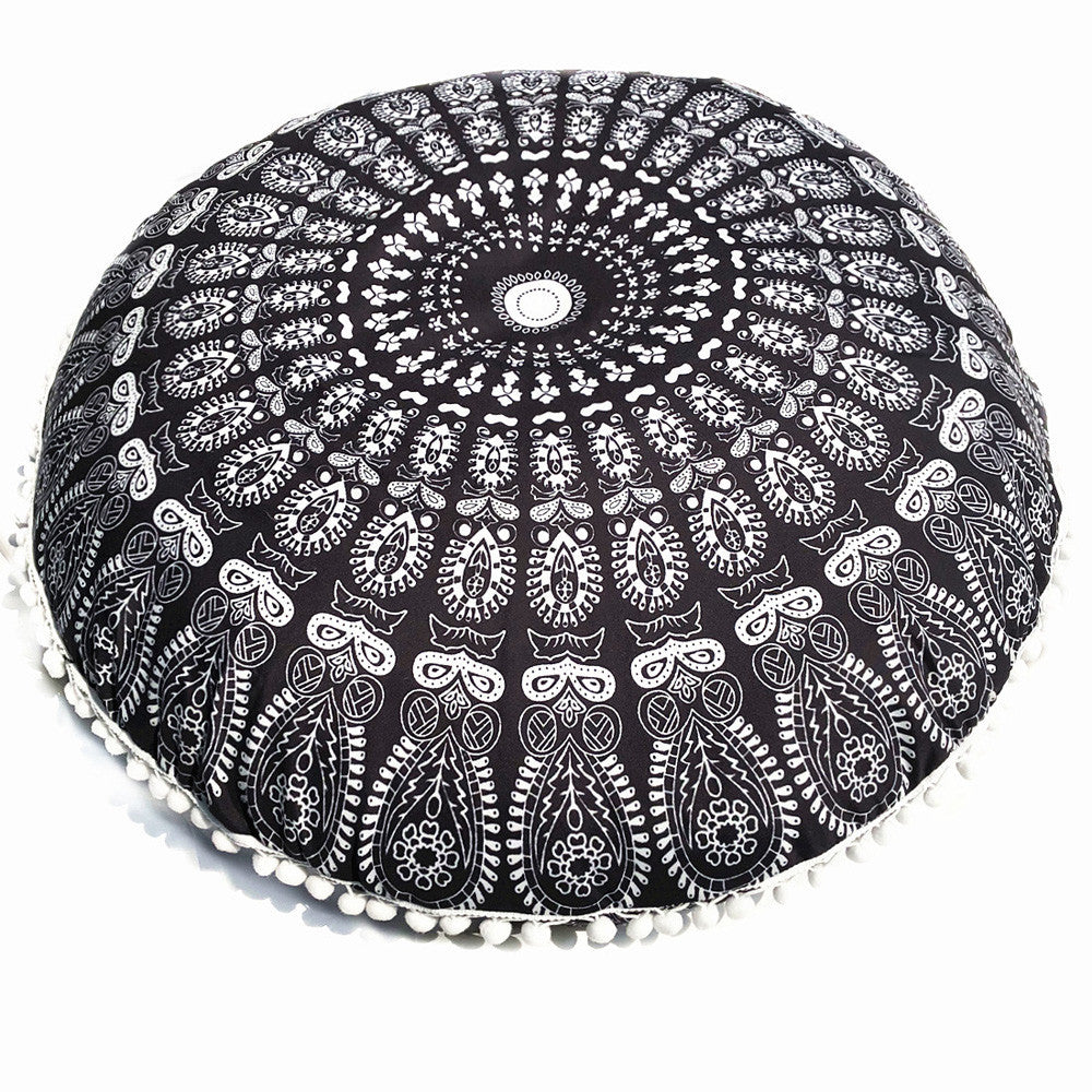 Lotus Round Throw Pillow Furniture Cushion