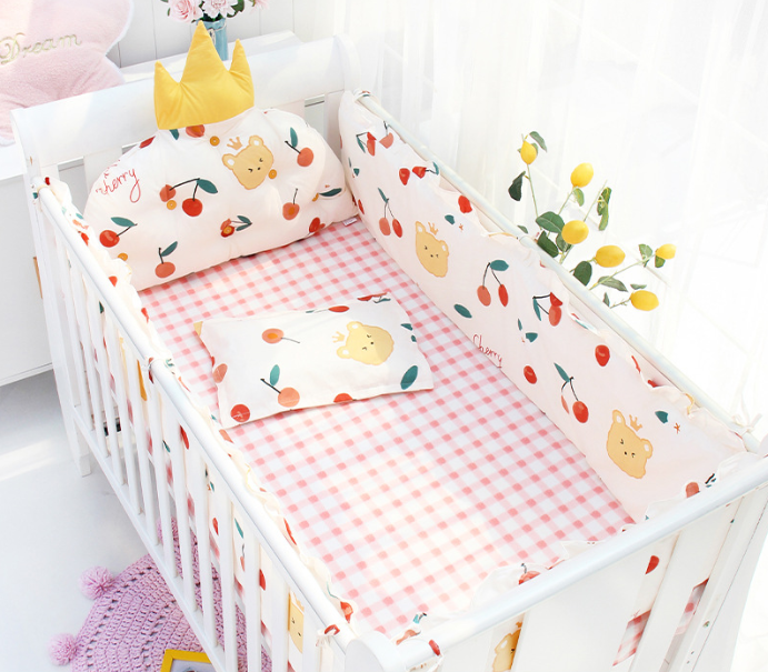 Crown Cushion Baby Bed Surrounding Bedding Kit