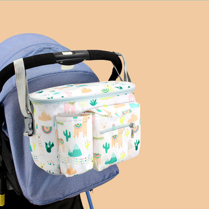 Baby Stroller Organizer Newborn Trolley Storage Bag Adjustable Multifunction Travel Diaper Large Capacity Pram Bag Bottle Holder