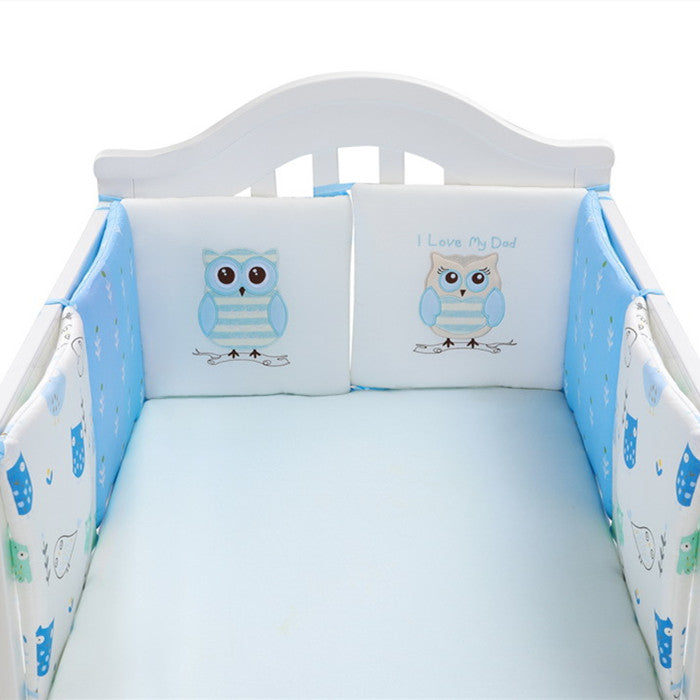 Baby Bedding Blue Owl Bed Backup