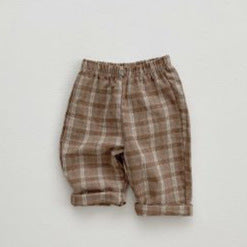 Ins Korean Babies' Trousers Plaid Pants