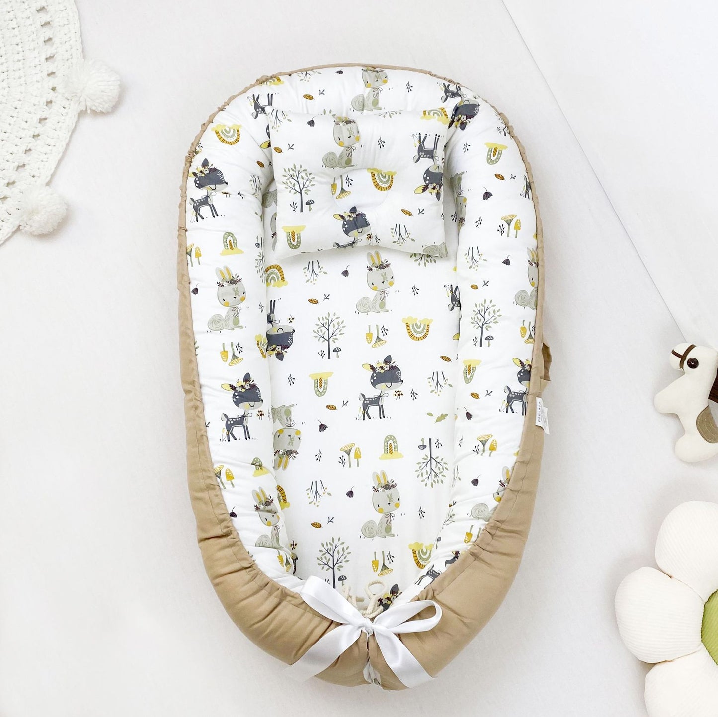 Pure Cotton Baby Nest Bed Portable Newborn Baby Bed In Bed Bb