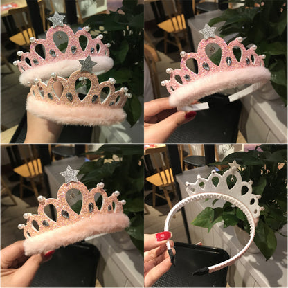 Children's Hair Accessories New Sequined Crystal Crown Girls