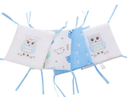 Baby Bedding Blue Owl Bed Backup