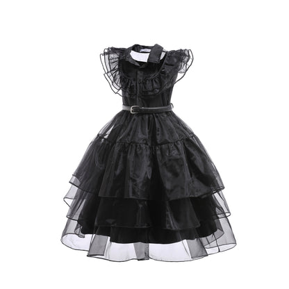 Black Dress Cosplay Clothing Girls