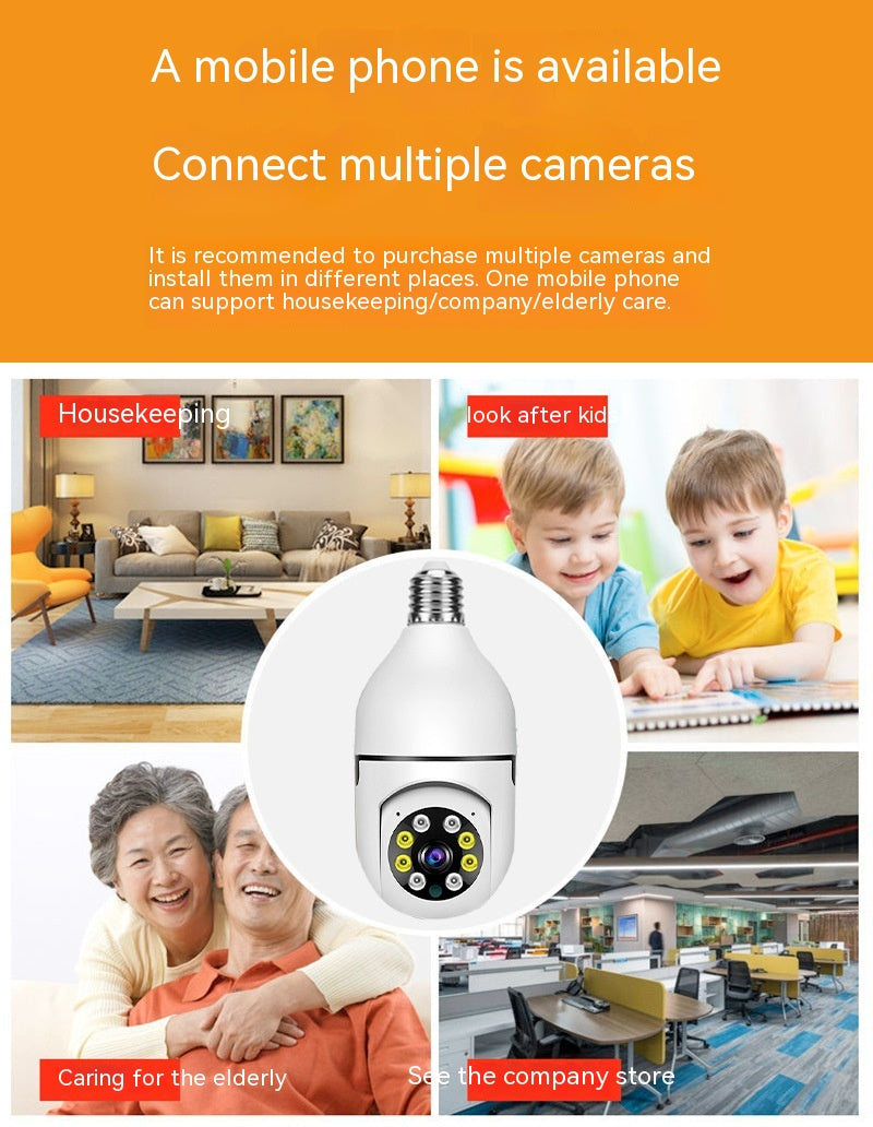 Bulb Camera Wireless Wifi Monitoring