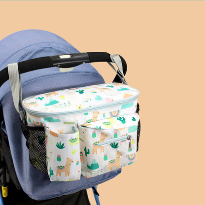 Baby Stroller Organizer Newborn Trolley Storage Bag Adjustable Multifunction Travel Diaper Large Capacity Pram Bag Bottle Holder