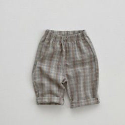 Ins Korean Babies' Trousers Plaid Pants