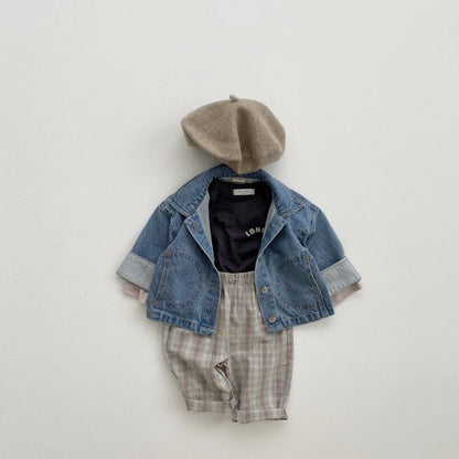 Ins Korean Babies' Trousers Plaid Pants