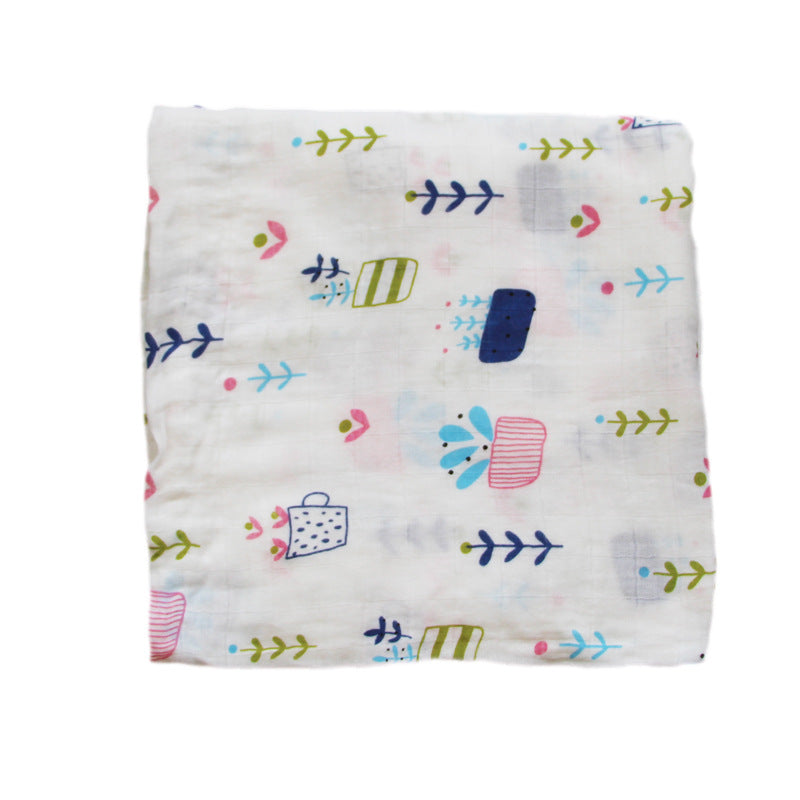 Bamboo Muslin Swaddle  Neutral Receiving Blanket