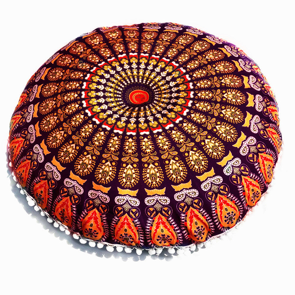 Lotus Round Throw Pillow Furniture Cushion